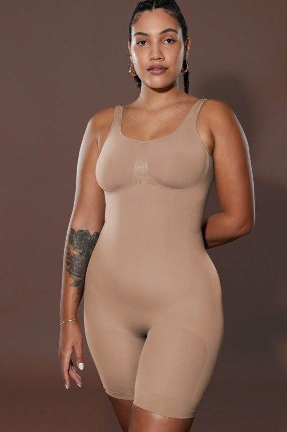 Nearly Naked Shaping Mid Thigh Bodysuit | Fabletics - North America