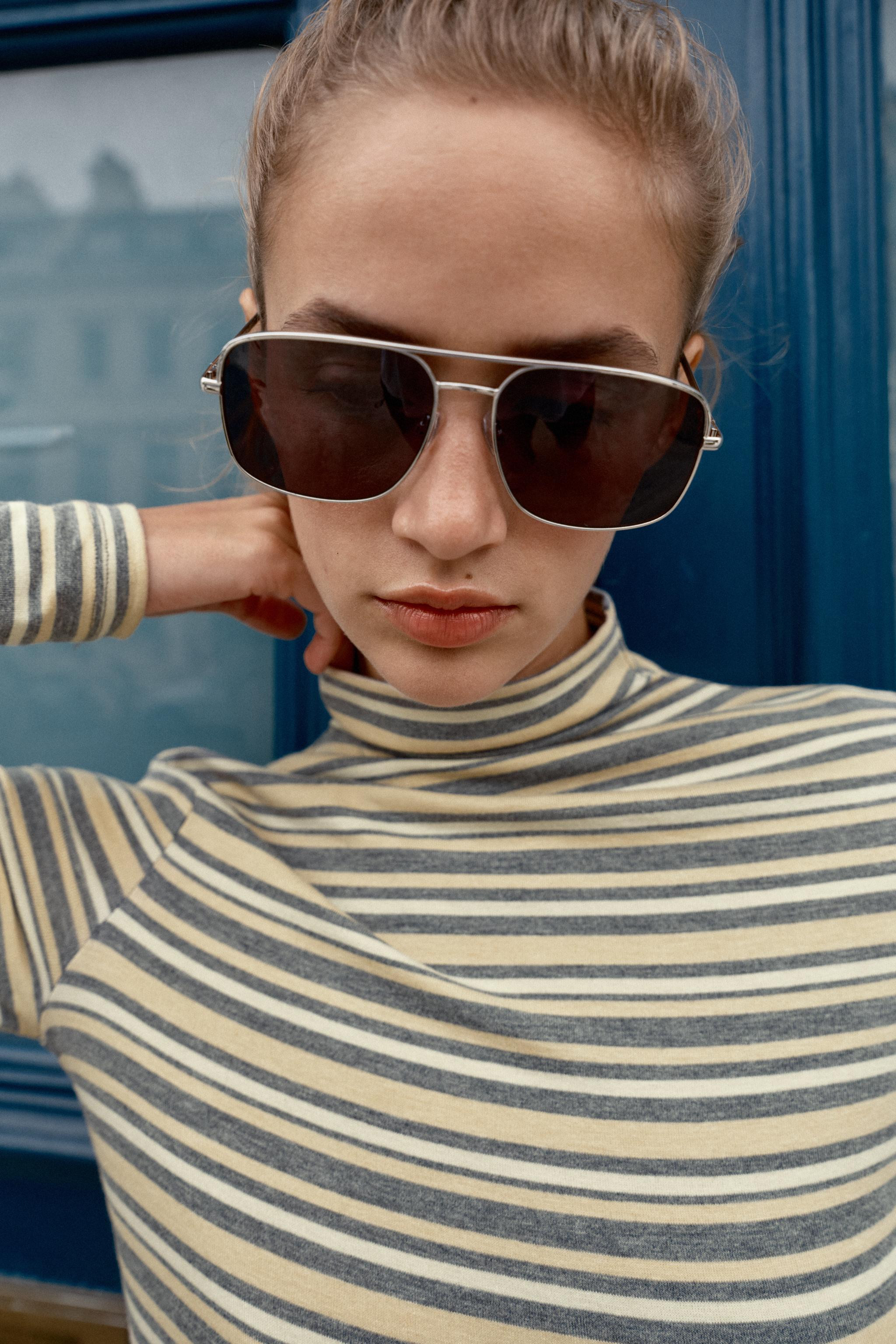STRIPED HIGH NECK T-SHIRT | Zara US