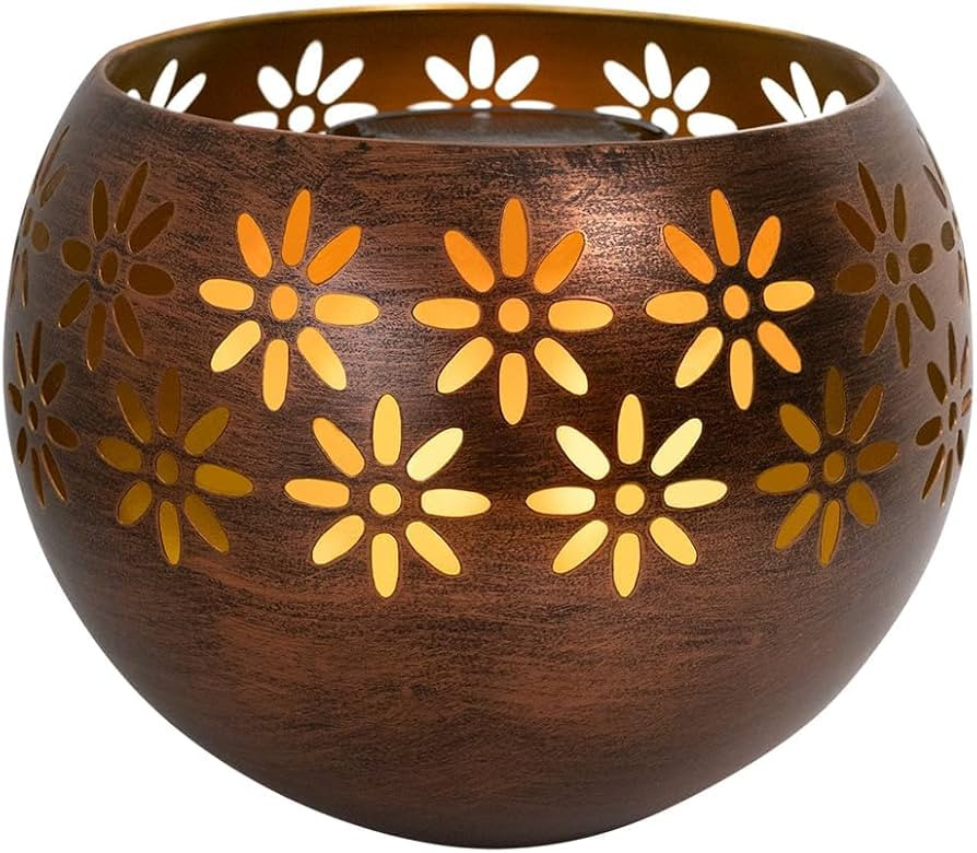 9” Flickering Landscape Decoration Flame Light (1-Pack, Bronze/Copper) | Amazon (US)