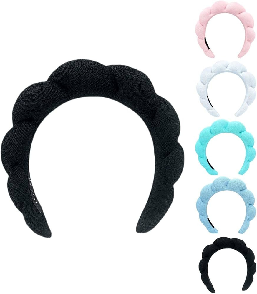 MIYASANG Spa Headband, Sponge Terry Cloth Headband, Cute Hair Band for Women Shower, Suitable for... | Amazon (US)