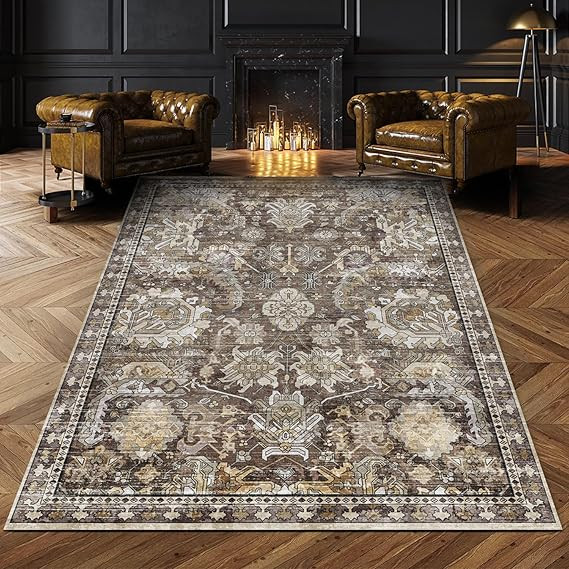 Washable Area Rugs - Perfect for Living Room, Bedroom, Kids Room, Nursery - Stain & Water Resista... | Amazon (US)