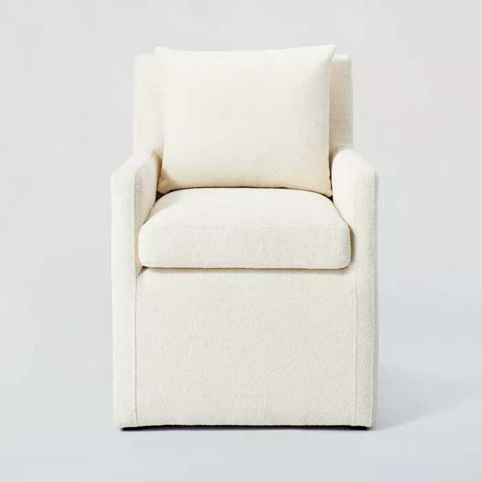 Pacific Ridge Pillow Back Upholstered Anywhere Chair Cream - Threshold™ designed with Studi... | Target