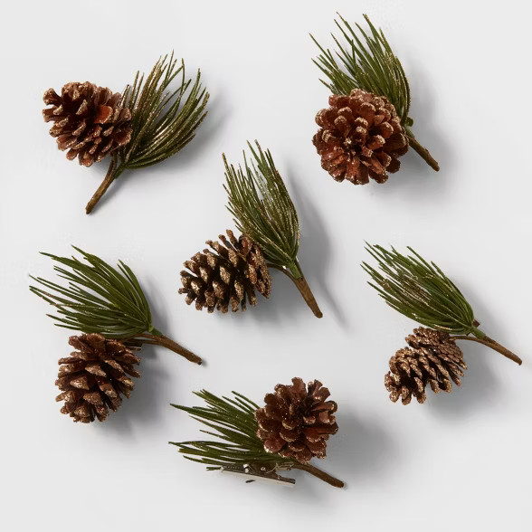 6ct Greenery Pinecone Clips - Wondershop™ | Target