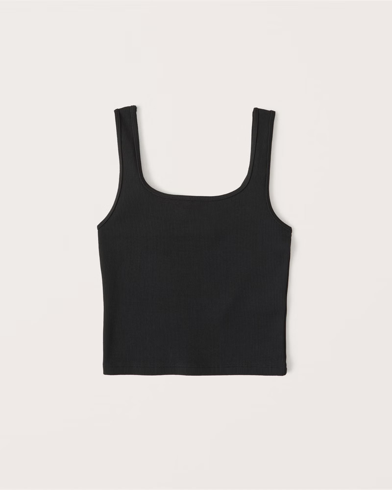 90s Seamless Rib Squareneck Tank | Abercrombie & Fitch (US)
