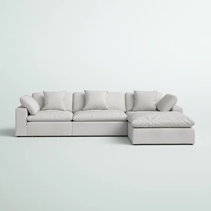 Honaker 4 - Piece Upholstered Sectional Featuring Stain Resistant LiveSmart Fabric | Wayfair North America