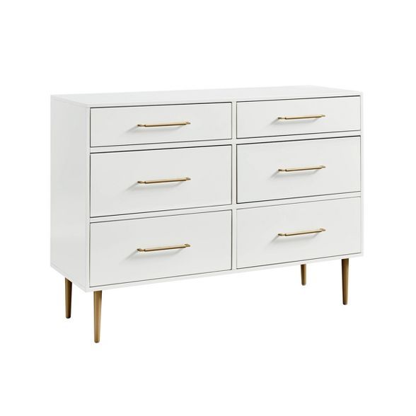 Gloria 6 Drawer Dresser White - Linon | Target