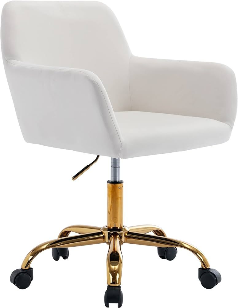 KCC Office Chair wheels, height adjustable White               
Material: Metal&Velvet 

For Room... | Amazon (US)