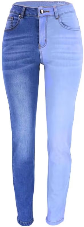 Womens High Waist Two Tone Jeans Colorblock Stretch Skinny Straight Leg Jeans Y2K Denim Pants Tro... | Amazon (US)