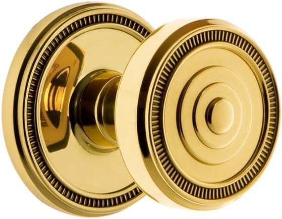 Grandeur 809221 Rosette Passage with Soleil Knob in Polished Brass, 2.375 | Amazon (US)