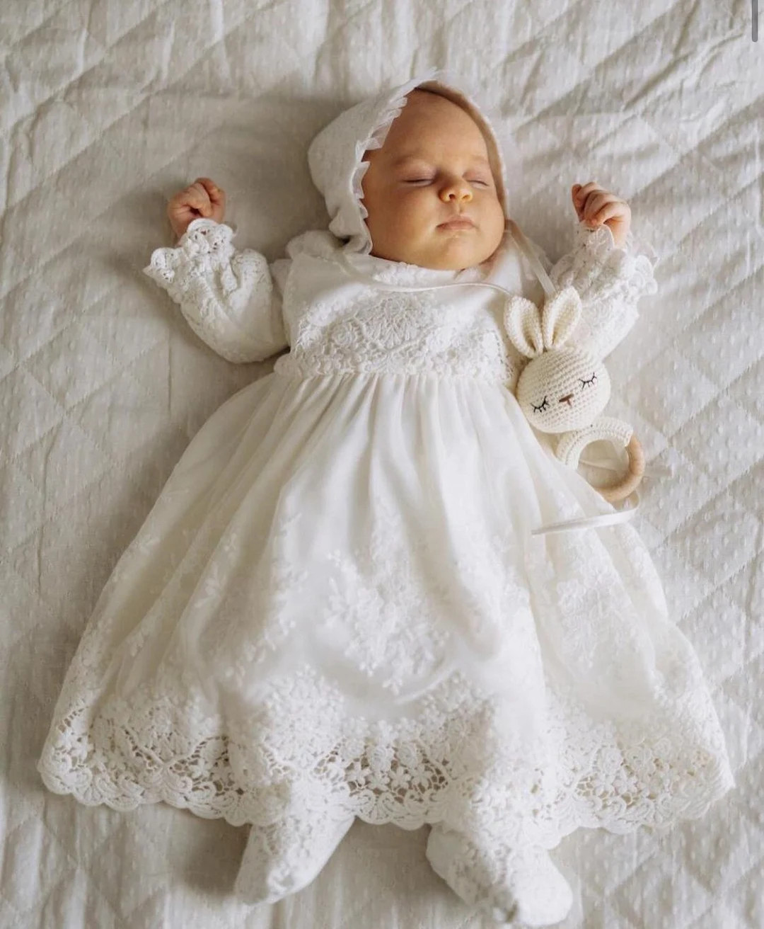 Baptism Dress for Baby Girl, Christening Gown, White Blessing Outfit - Etsy | Etsy (US)
