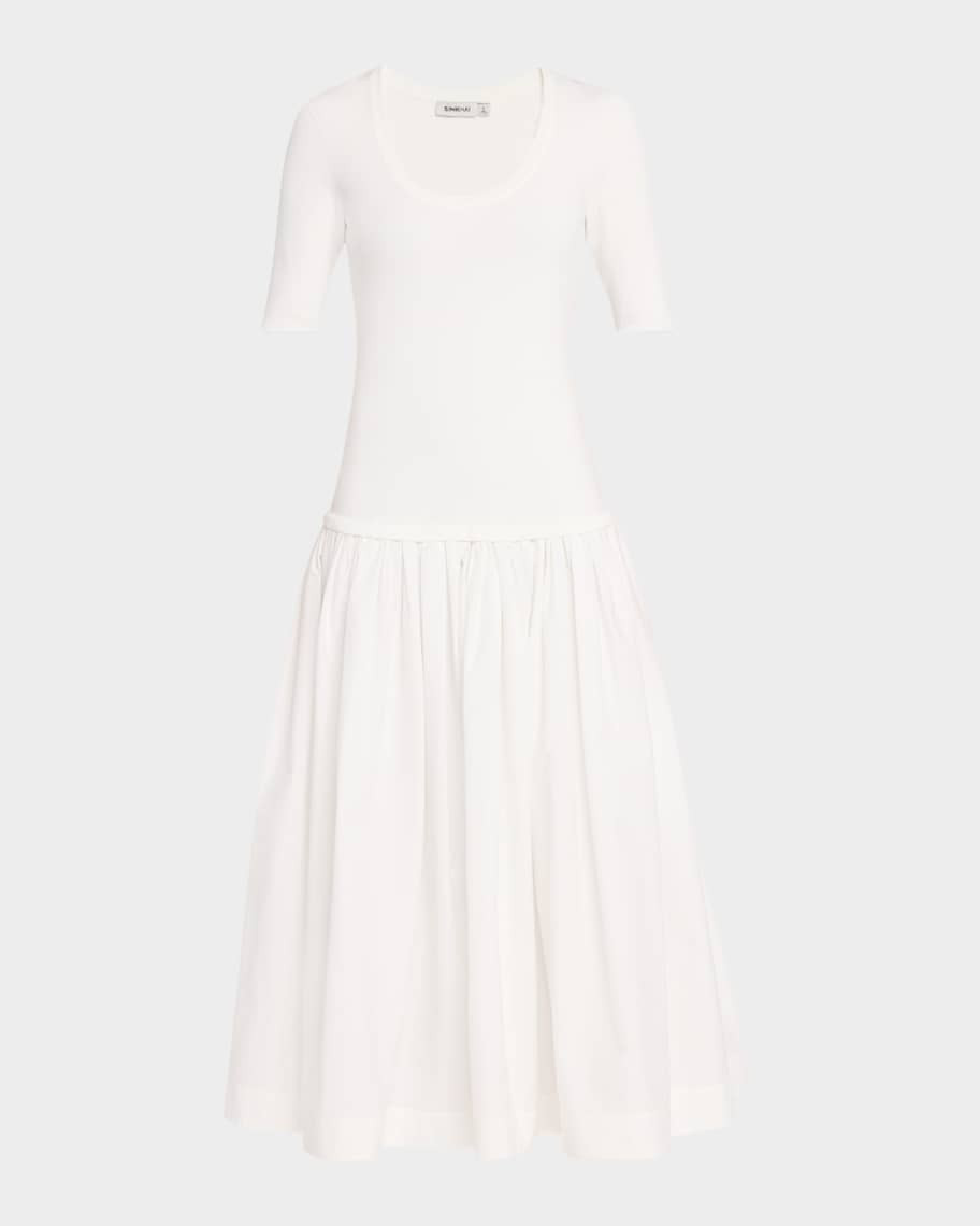 Patton Drop-Waist Midi Dress | Neiman Marcus