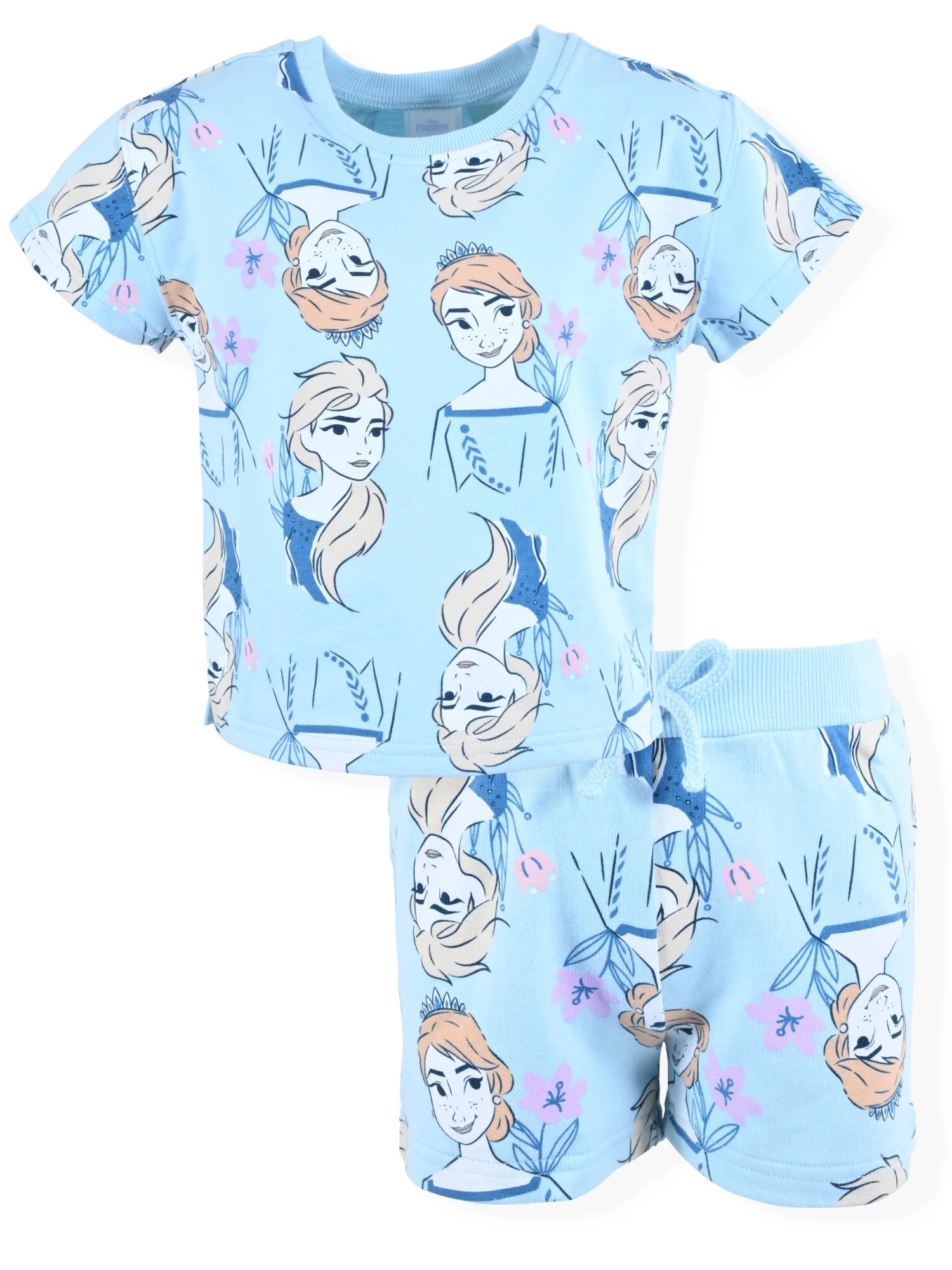 Frozen Toddler Girl 2 Piece Short Set, Size 12M-5T | Walmart (US)