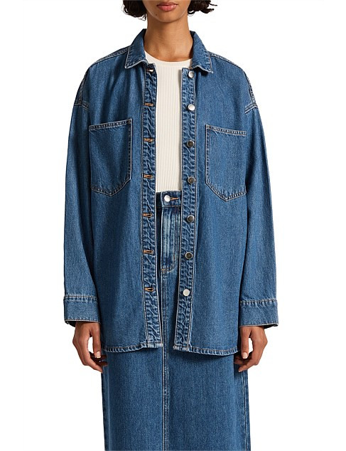 Organic Denim Overshirt | David Jones (Australia & New Zealand)