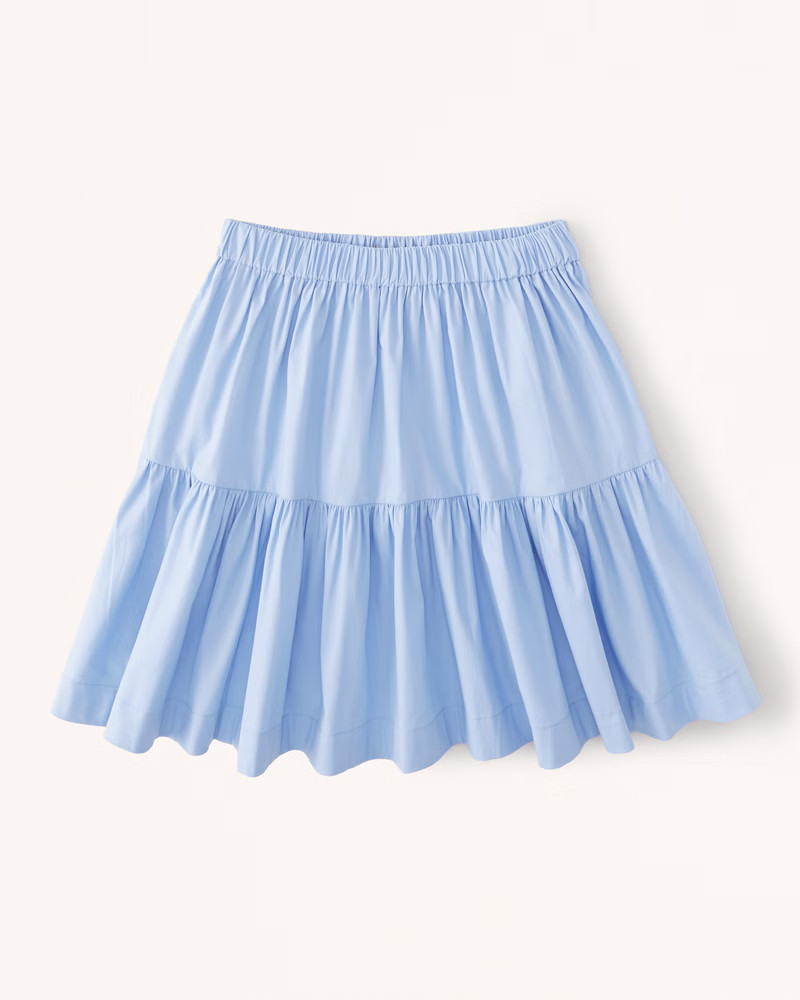 Poplin Volume Mini Skirt | Abercrombie & Fitch (US)