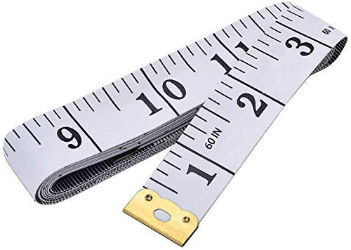 GDMINLO Soft Tape Measure Double Scale Body Sewing Flexible Tailor Craft Vinyl Ruler for Weight Loss Medical Body Measurement, Has Centimetre Scale on Reverse Side 60-inch（White） | Amazon (US)