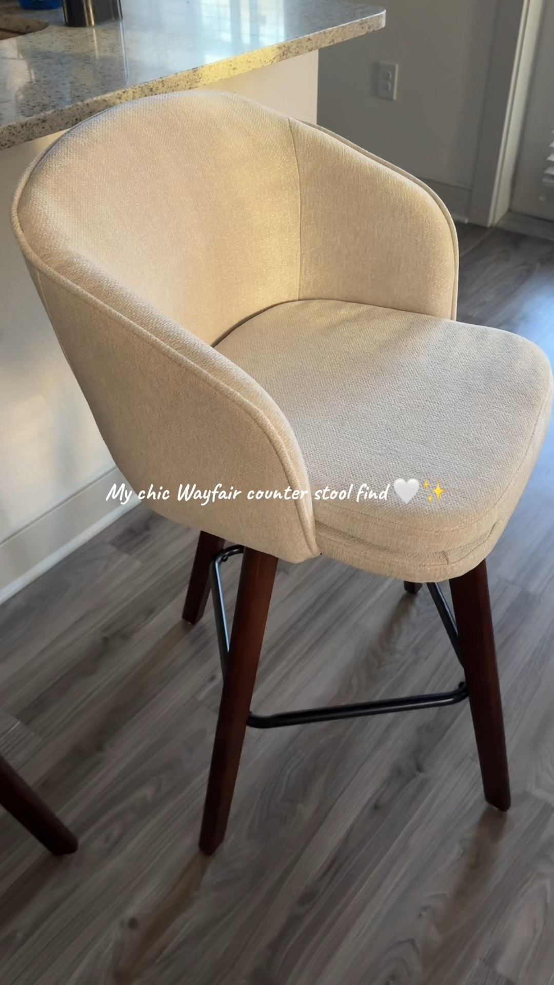 My new Wayfair Find: Mid-Century Modern Chenille Fabric Counter Stool 🪑

#LTKHome #LTKCyberWeek #LTKSaleAlert