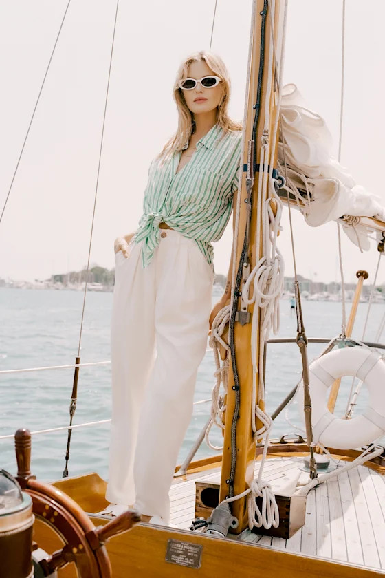 Sophisticated Take Ivory High-Waisted Trouser Pants | Lulus