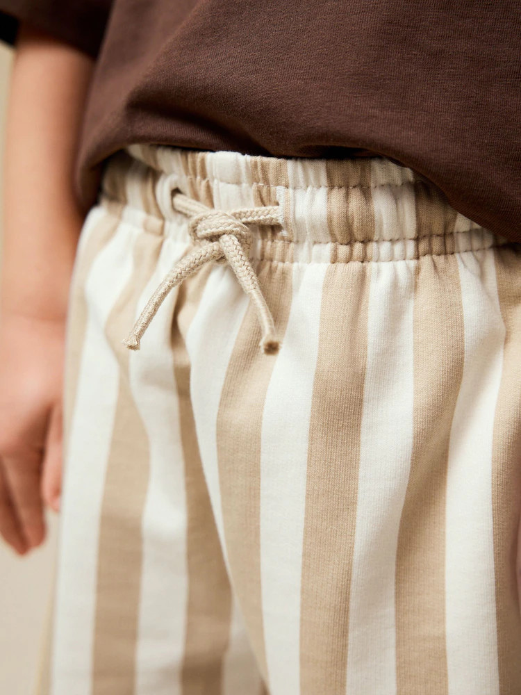 Cement/Ecru Stripe Jersey Shorts (3mths-7yrs) | Next US