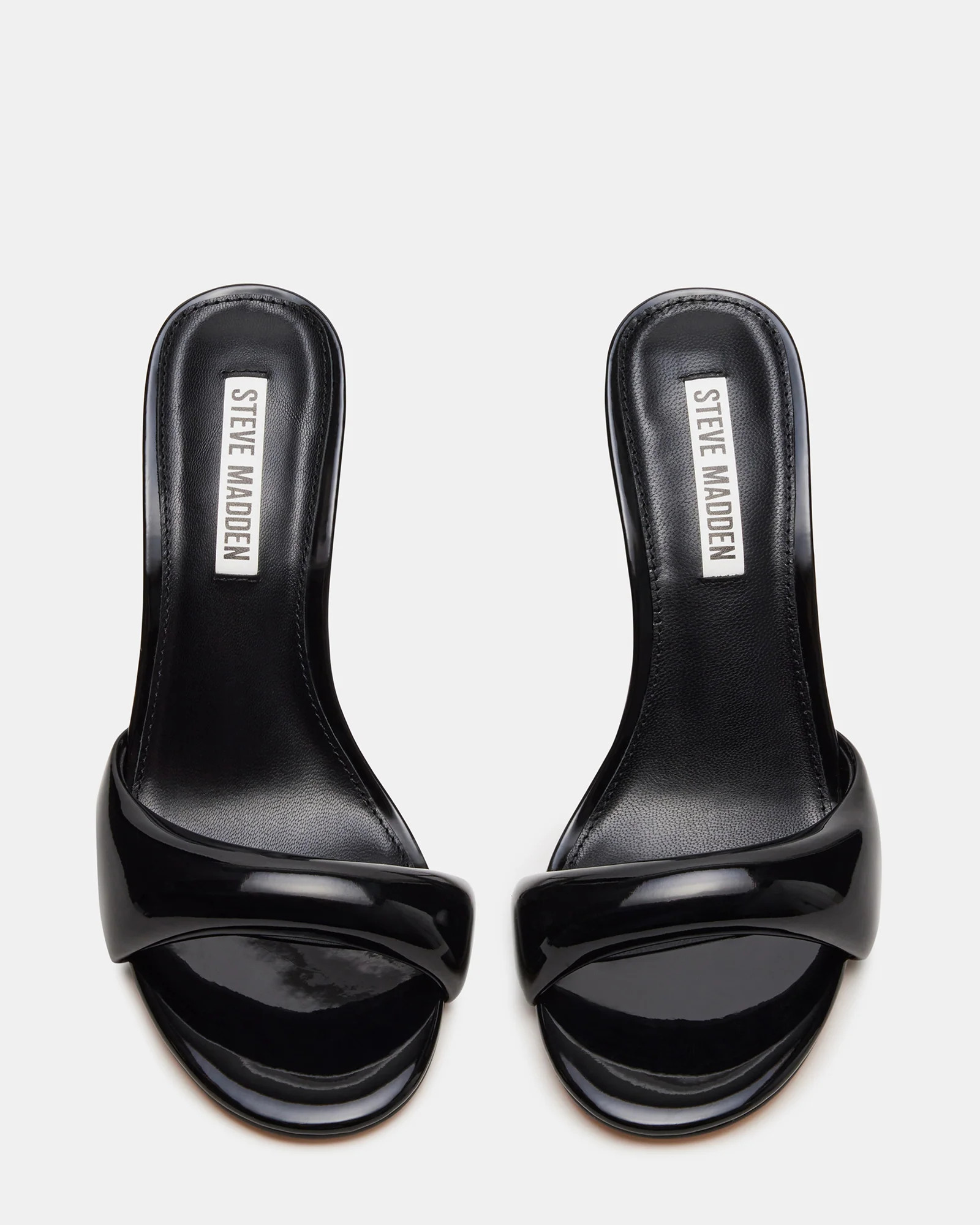 KIERAN Black Patent Mule Heel | Women's Heels | Steve Madden (US)