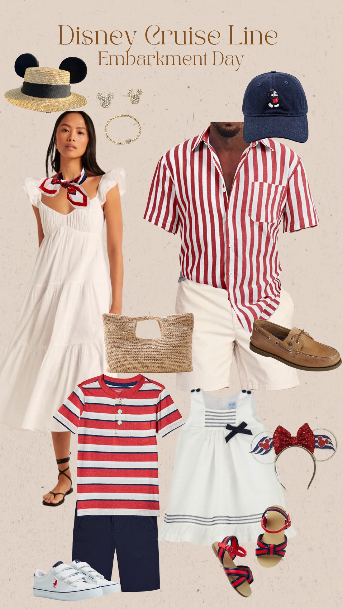 A family coordinating look for embankment day on a Disney Cruise line! 

Nautical vibes fit naturally for a day at sea! 

Bonus: these outfits can be easily reworn for Memorial Day or 4th of July! 

(Little girl’s dress can’t be linked but can be found at Best Dressed Child)

Disney outfits | Nautical looks | Family matching 

#LTKtravel #LTKfamily #LTKkids