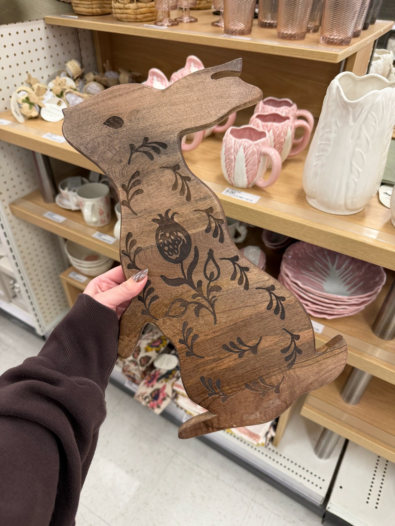 This bunny serving board being on sale is amazingg 😭 perfect little piece for easter hosting or even just leaving out on your counter for spring!
spring outfits 2026, easter basket ideas, easter decor, spring home decor, hosting essentials, kitchen decor, target finds, target home, affordable home finds, easter hosting, serveware, charcuterie board, spring entertaining 

 #LTKfoodie #LTKHome