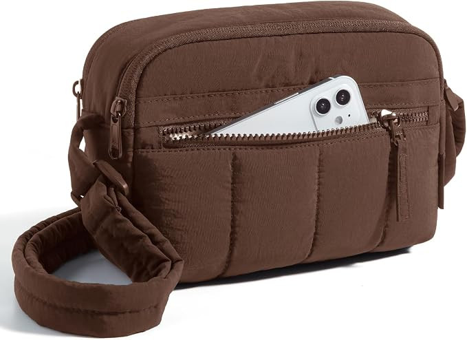 BAGSMART Cross Body Purse, Mini Crossbody Bags for Women Travel Purse, Puffy Shoulder Handbag Wal... | Amazon (US)