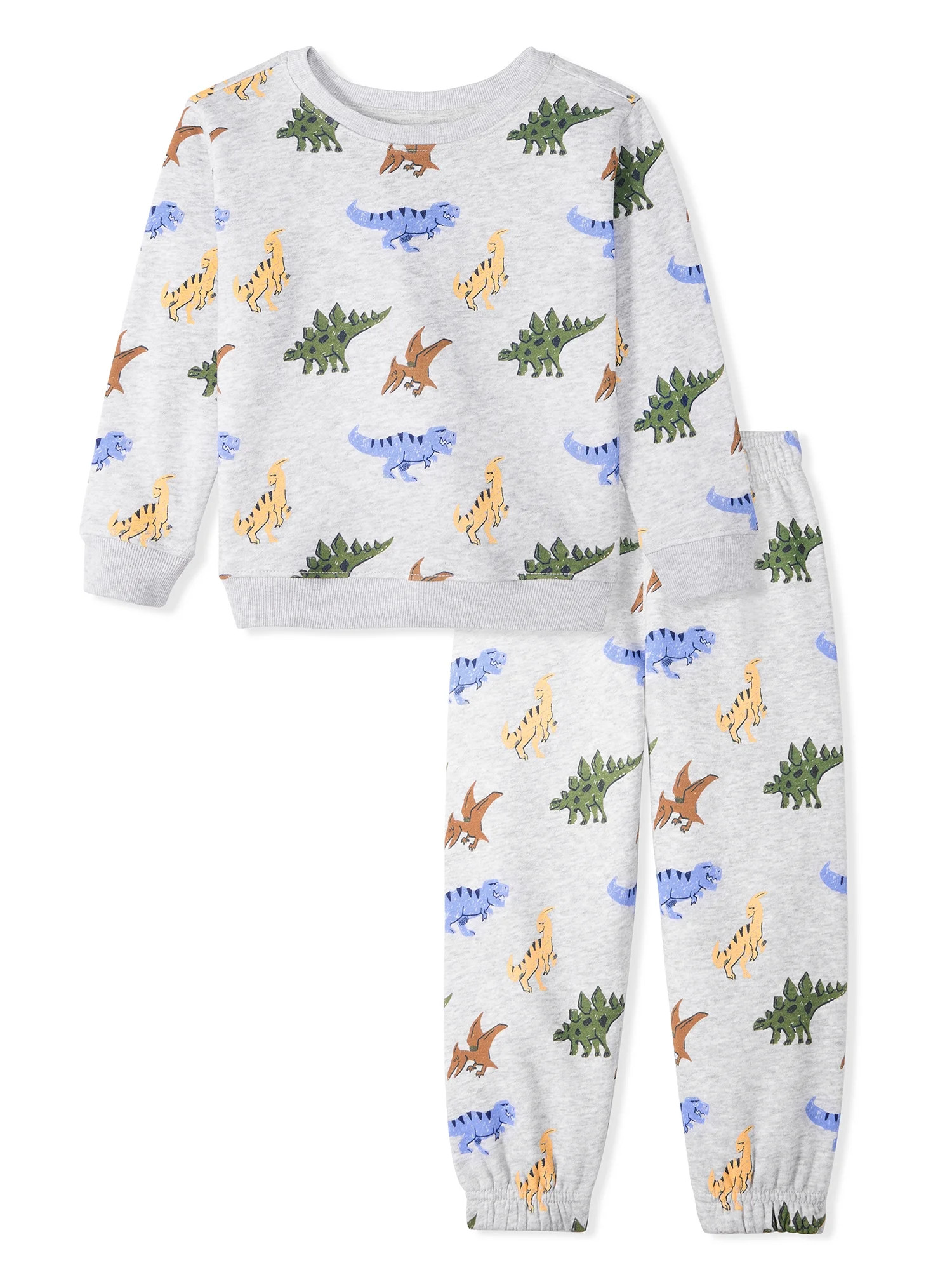 Garanimals Toddler Boy 4-Piece Fleece Sweatshirt & Jogger Outfit Set, Sizes 18M-5T | Walmart (US)