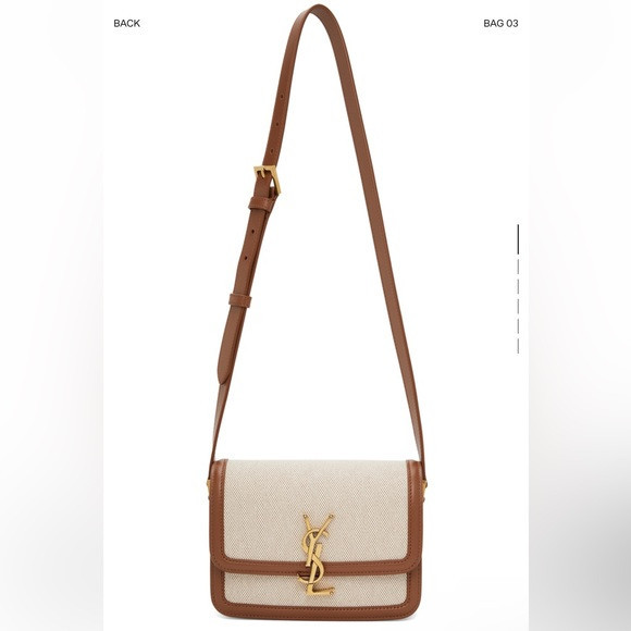 Saint Laurent Beige & Brown Small Solferino Satchel Crossbody Bag | Poshmark