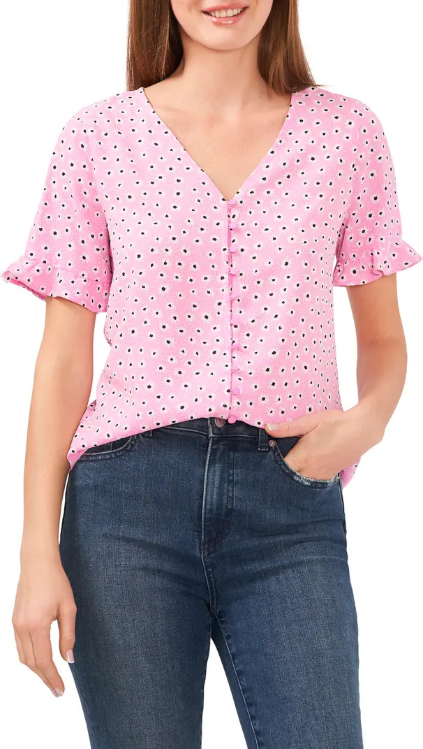 Daisy Melody Ruffle Short Sleeve Blouse | Nordstrom
