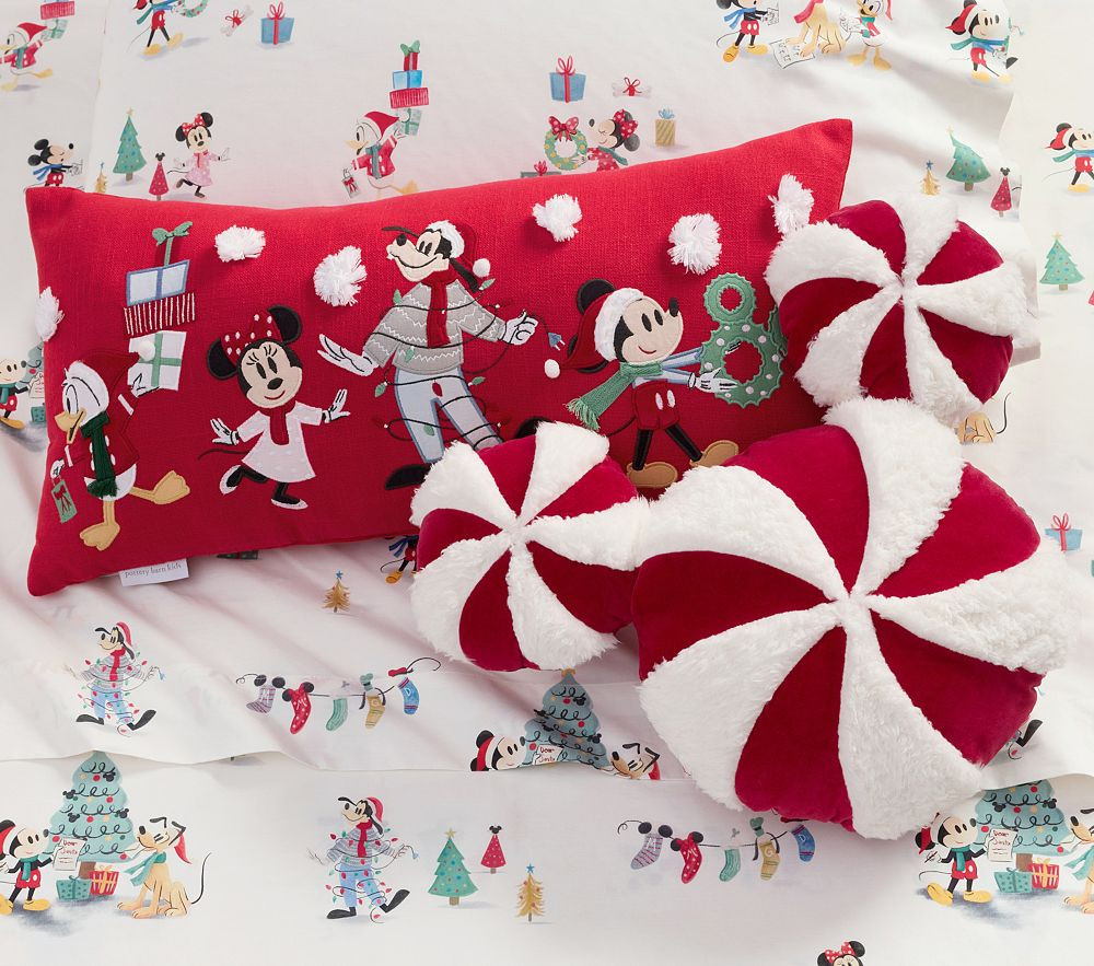 Disney Mickey Mouse and Friends Holiday Pillow Set | Pottery Barn Kids