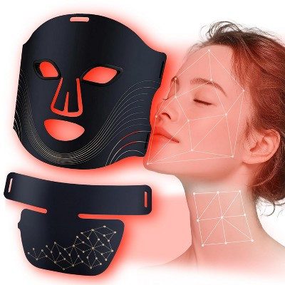 Morfone 660-850nm Wavelength Facial Mask + Neck Protector Red Light Therapy Beauty Device. 60+44 Light Beads, Rechargeable Timer Function | Target