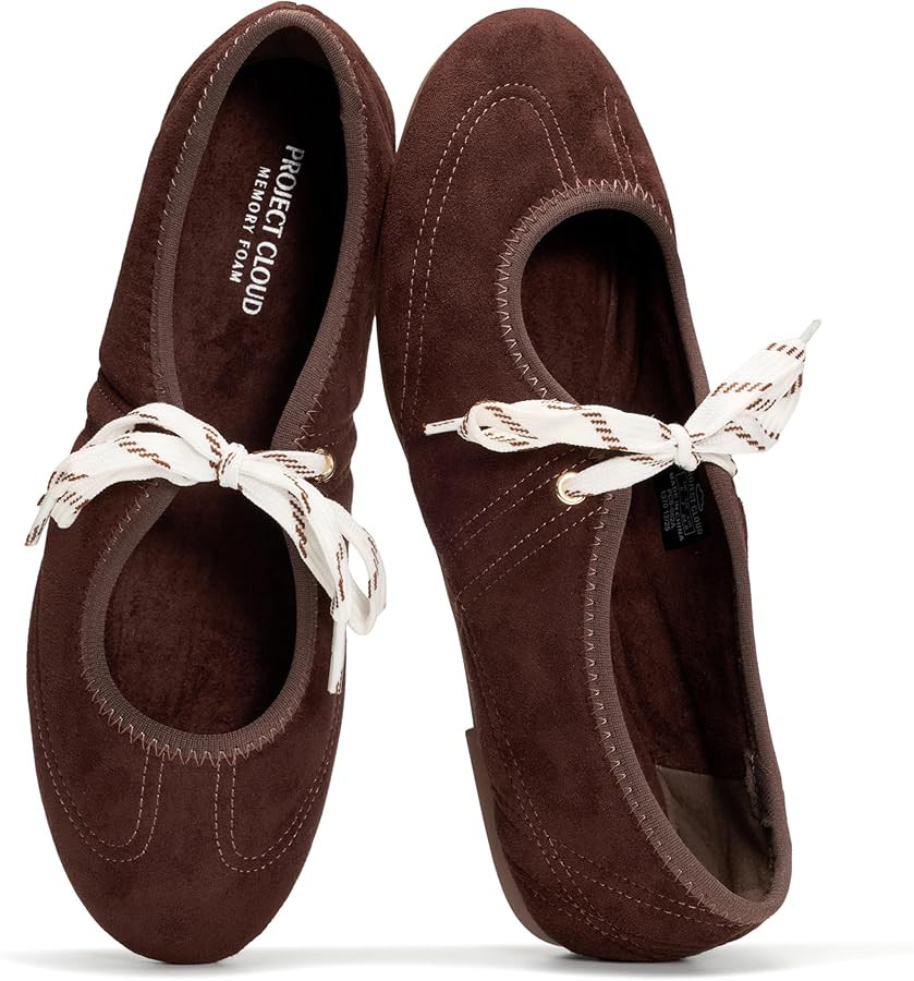Project Cloud Fashion Mary Jane Shoes Women - Womens Ballet Flats with Memory Foam Insole - Light... | Amazon (US)