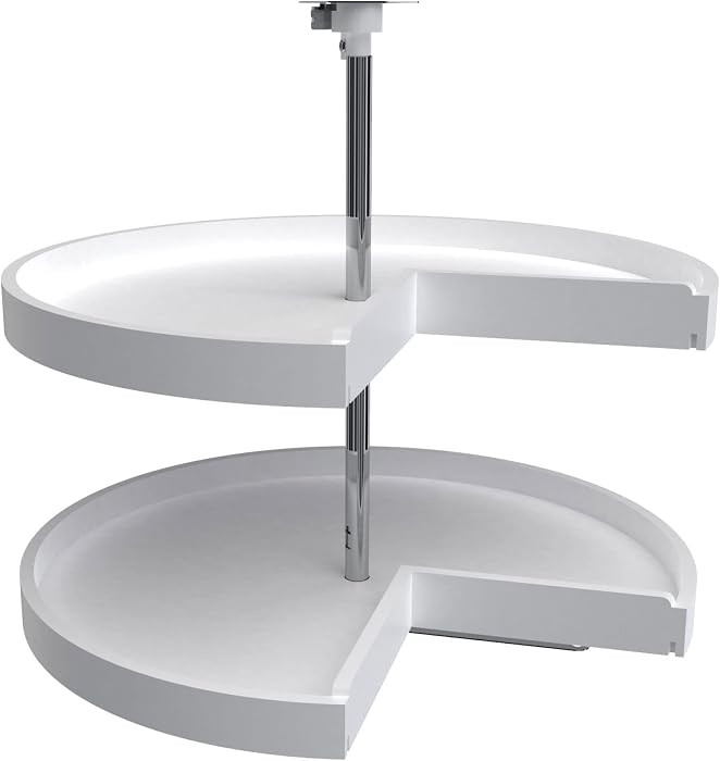 Rev-A-Shelf 2 Tier Pie-Cut Lazy Susan for Corner Base Cabinets, Plastic, 28" Double Shelf Swivel ... | Amazon (US)