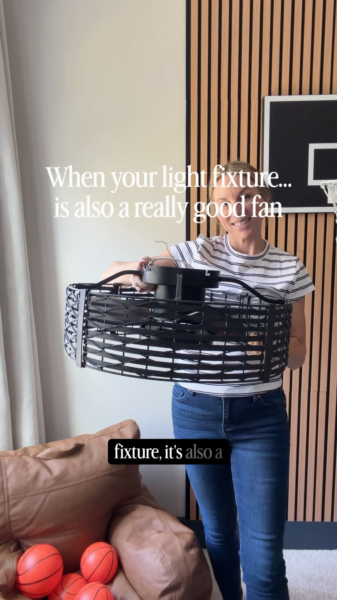 ✨I found the coolest light/fan combo for my son’s room! 

I spent hours looking for the perfect flush mount light/fan combo for this space and I could not find any black fixtures that I loved. When I stumbled upon this one and saw that it changes colors, I knew I could make it THE perfect one by DIYing it and spray painting it black! 

Honestly, it turned out better than I expected and my kids LOVE it! Win win 🙌🏻

#founditonamazon #fandelier #boysroom #flushmount

#LTKmomlife #LTKHome