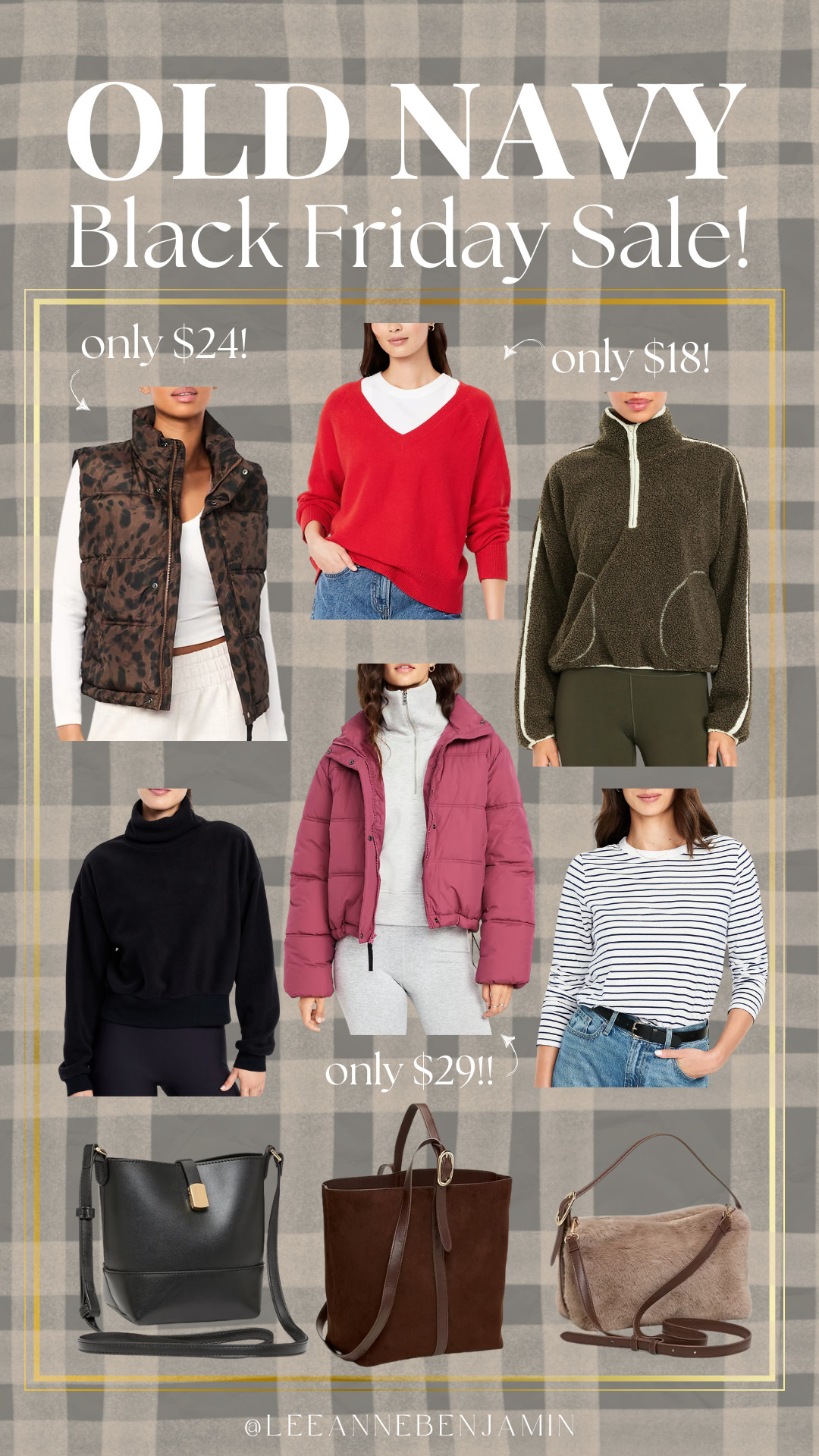 50-60% off right now during Old Navy's Black Friday Sale! 

 

#LTKCyberWeek #LTKGiftGuide #LTKSaleAlert