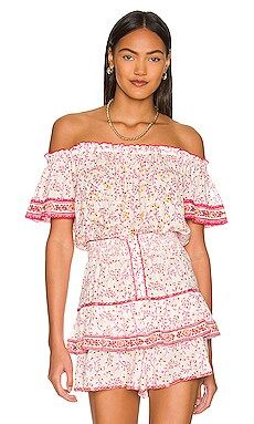 Poupette St Barth Camilla Top in Pink Cerise from Revolve.com | Revolve Clothing (Global)