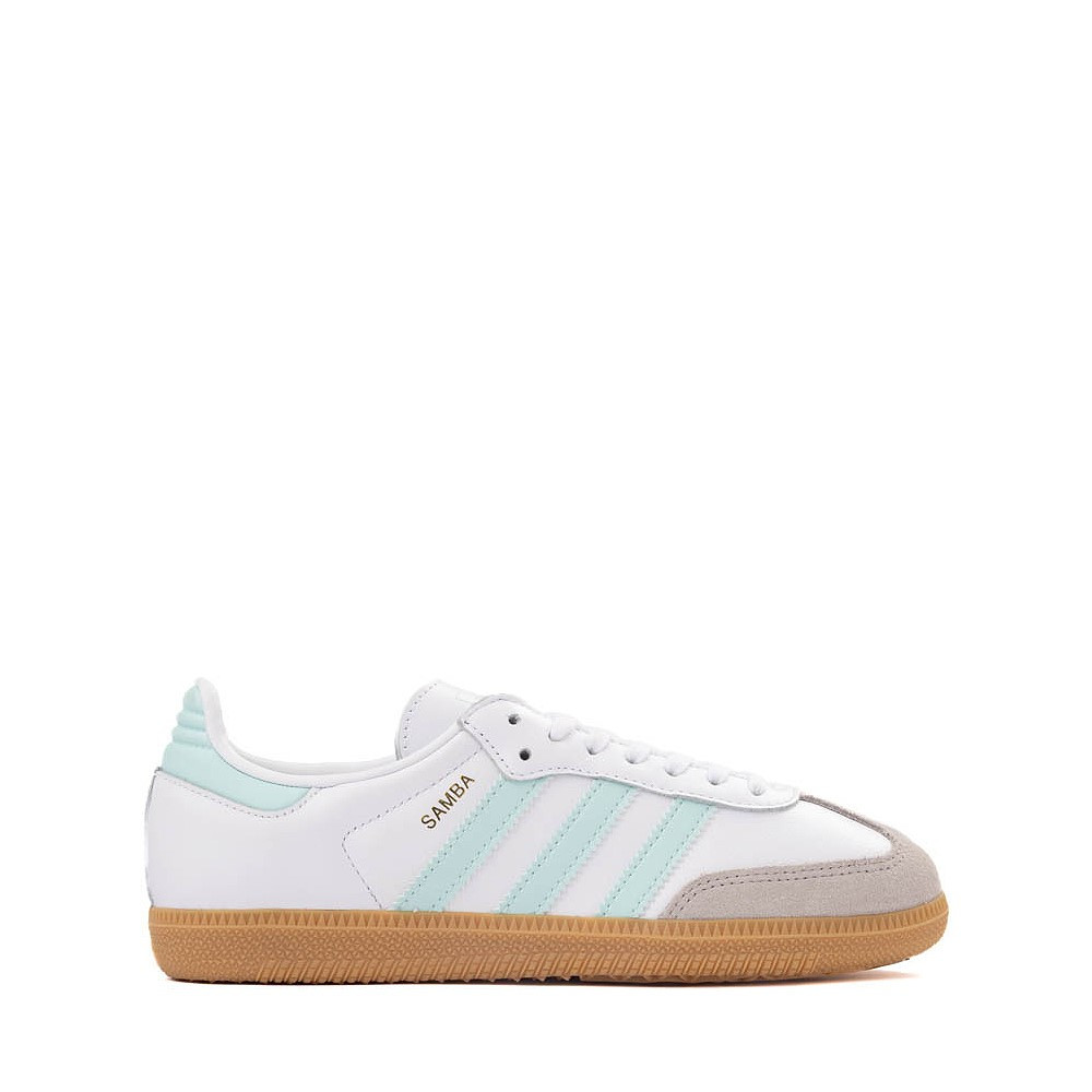 adidas Samba OG Athletic Shoe - Big Kid - White / Semi Flash Aqua / Gum | Journeys