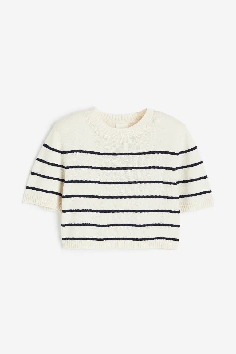 Knit Top with Shoulder Pads | H&M (US + CA)