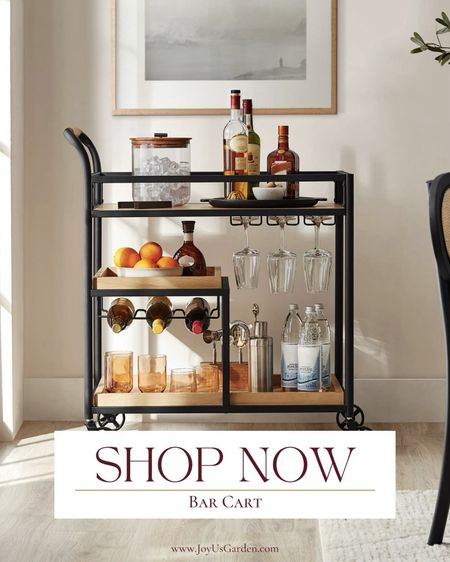 Looking for something stylish for your bar, check out this bar cart on wheels. #BarCart #Party #HomeDecor

#LTKover40 #LTKhome #LTKparties