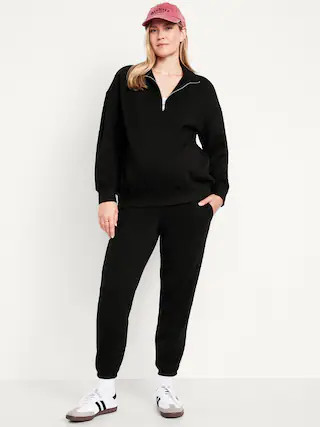 Maternity Rollover-Waist Jogger Sweatpants | Old Navy (US)