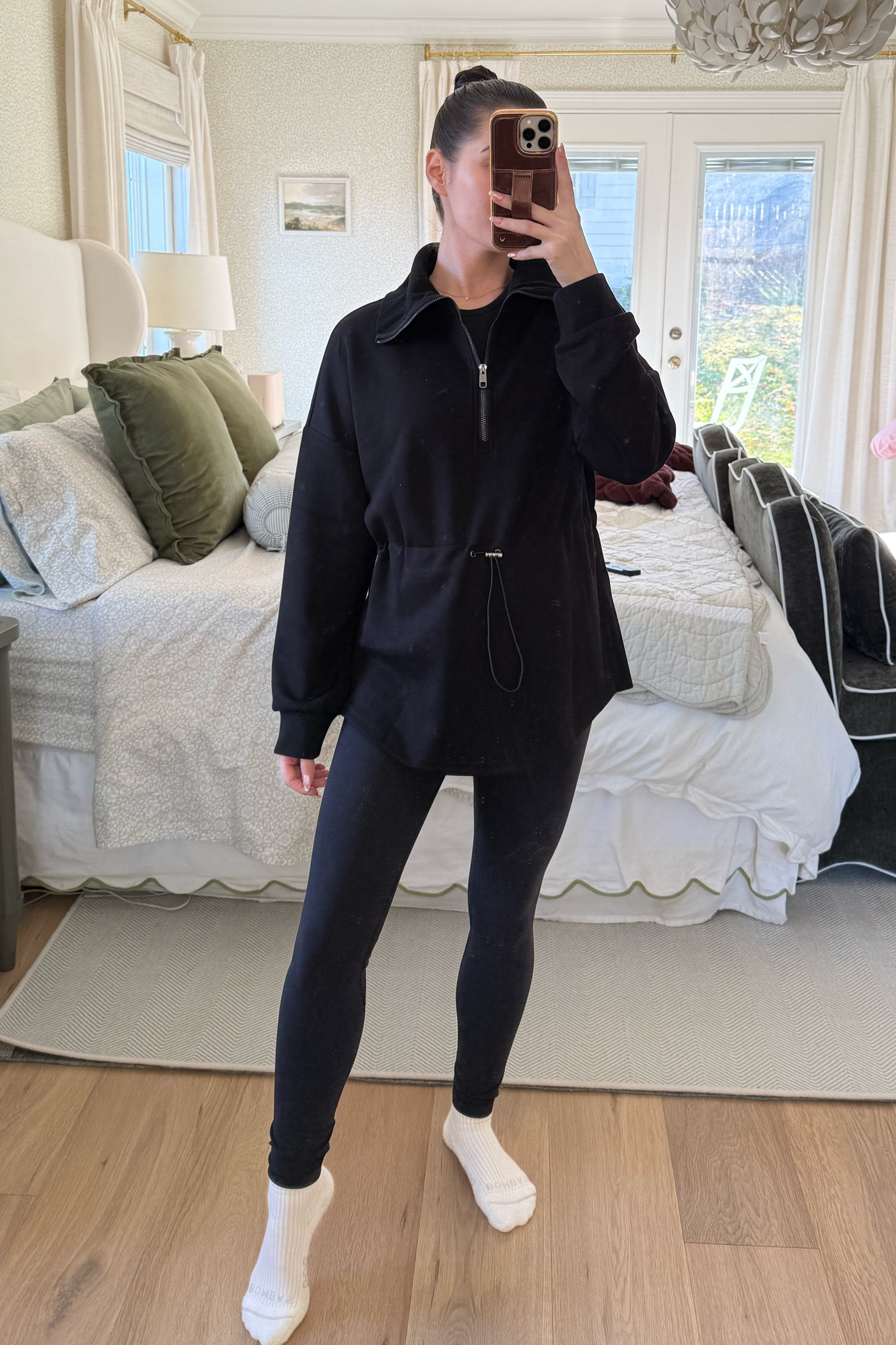 Casual athleisure look / Amazon pull over wearing a small / Lululemon leggings 

#LTKFindsUnder50 #LTKBump #LTKActive