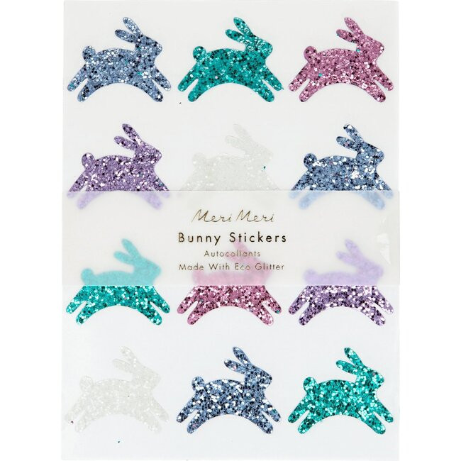 Glitter Bunny Stickers | Maisonette