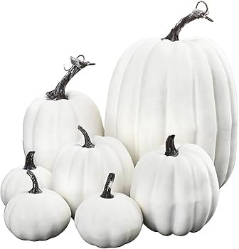 BINPURE Fall Decorations for Home Artificial Fake Pumpkins Thanksgiving Pumpkins Set Lifelike Wed... | Amazon (US)