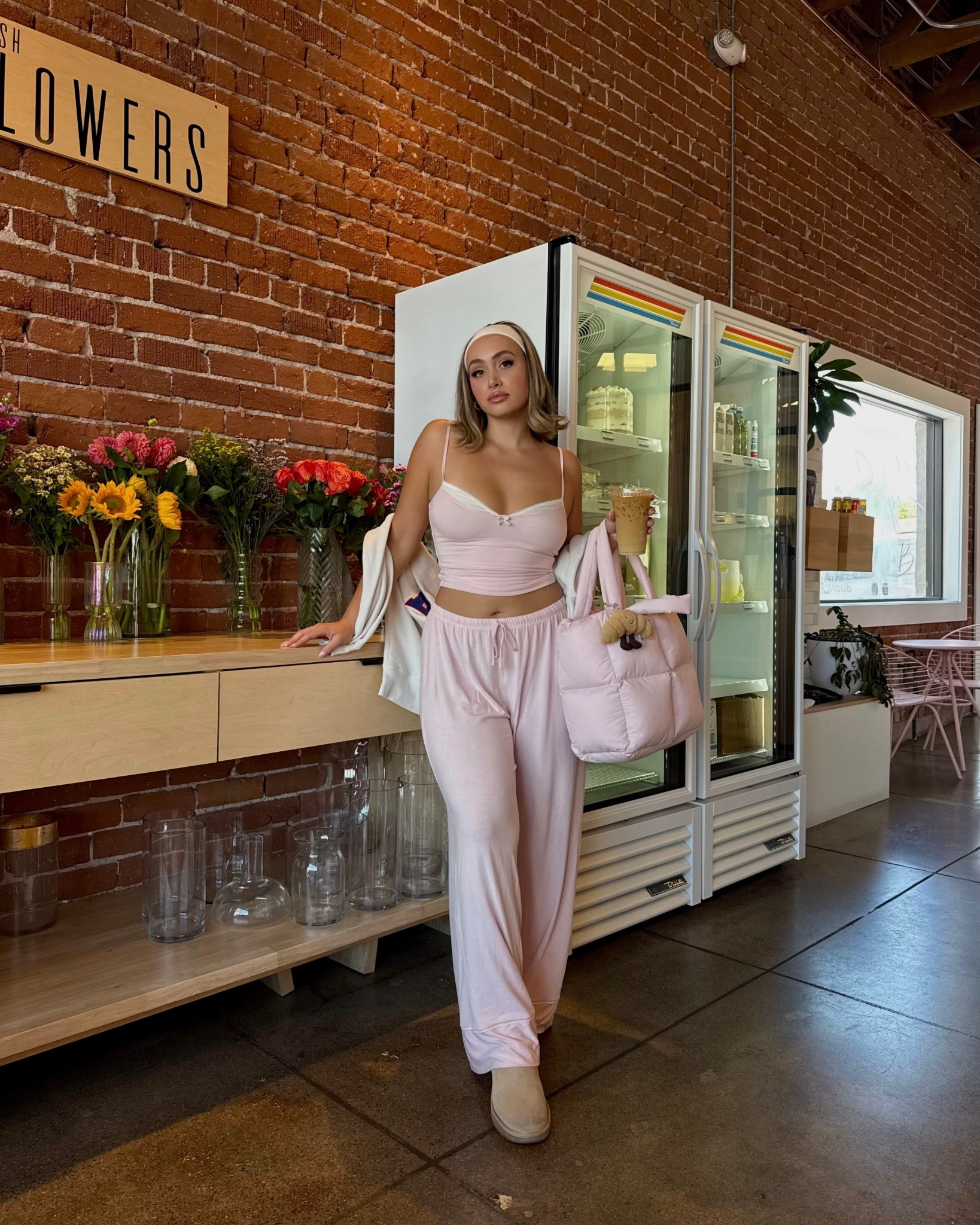 pink fall outfit 