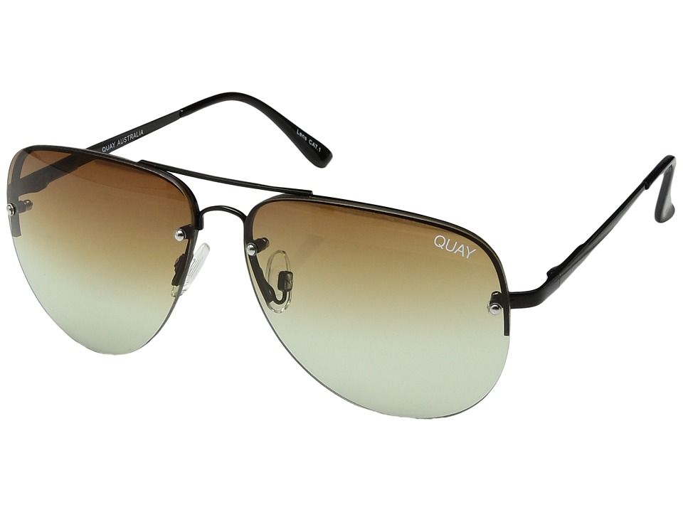 QUAY AUSTRALIA - Muse Fade (Black/Brown Fade) Fashion Sunglasses | Zappos