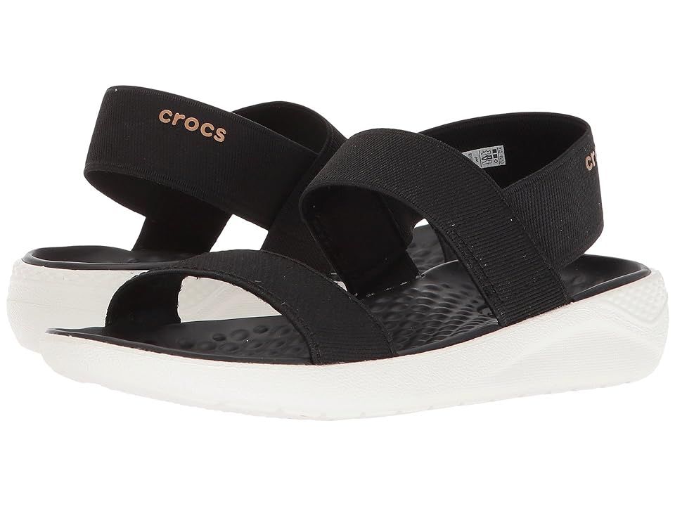 Crocs LiteRide Sandal (Black/White) Women's  Shoes | Zappos