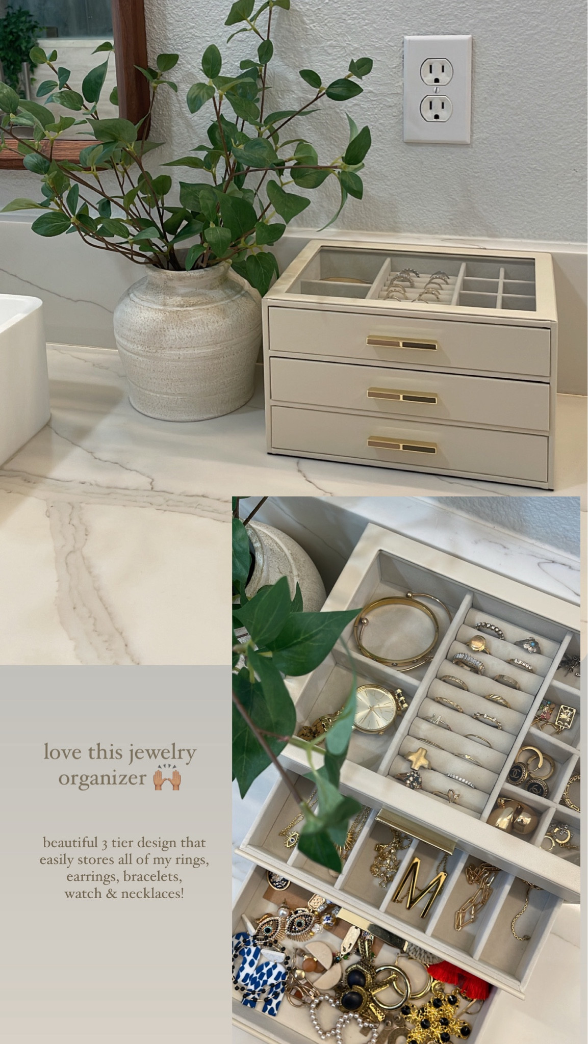 easily fits all my pieces, great quality well constructed jewelry box 🤍

on sale now 🏷️

#jewelry #organizer 

#LTKsalealert #LTKGiftGuide #LTKhome