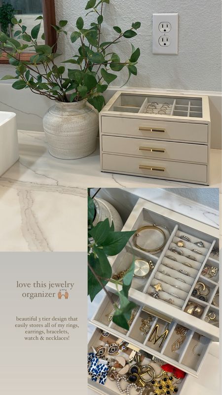 easily fits all my pieces, great quality well constructed jewelry box 🤍

#jewelry #organizer 

#LTKGiftGuide #LTKfindsunder50 #LTKhome