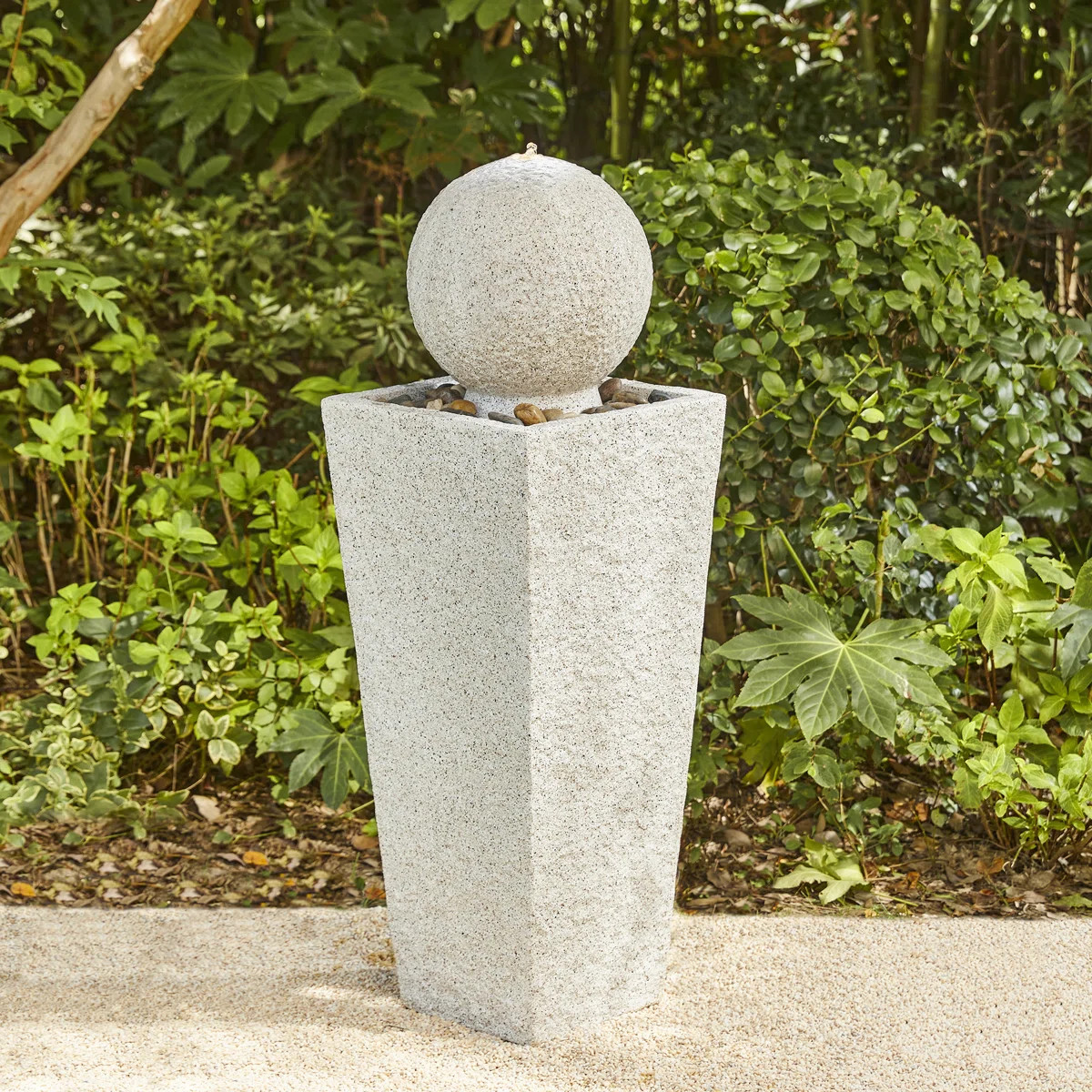 Ayita Weather Resistant Abstract Fountain with Light | Wayfair North America