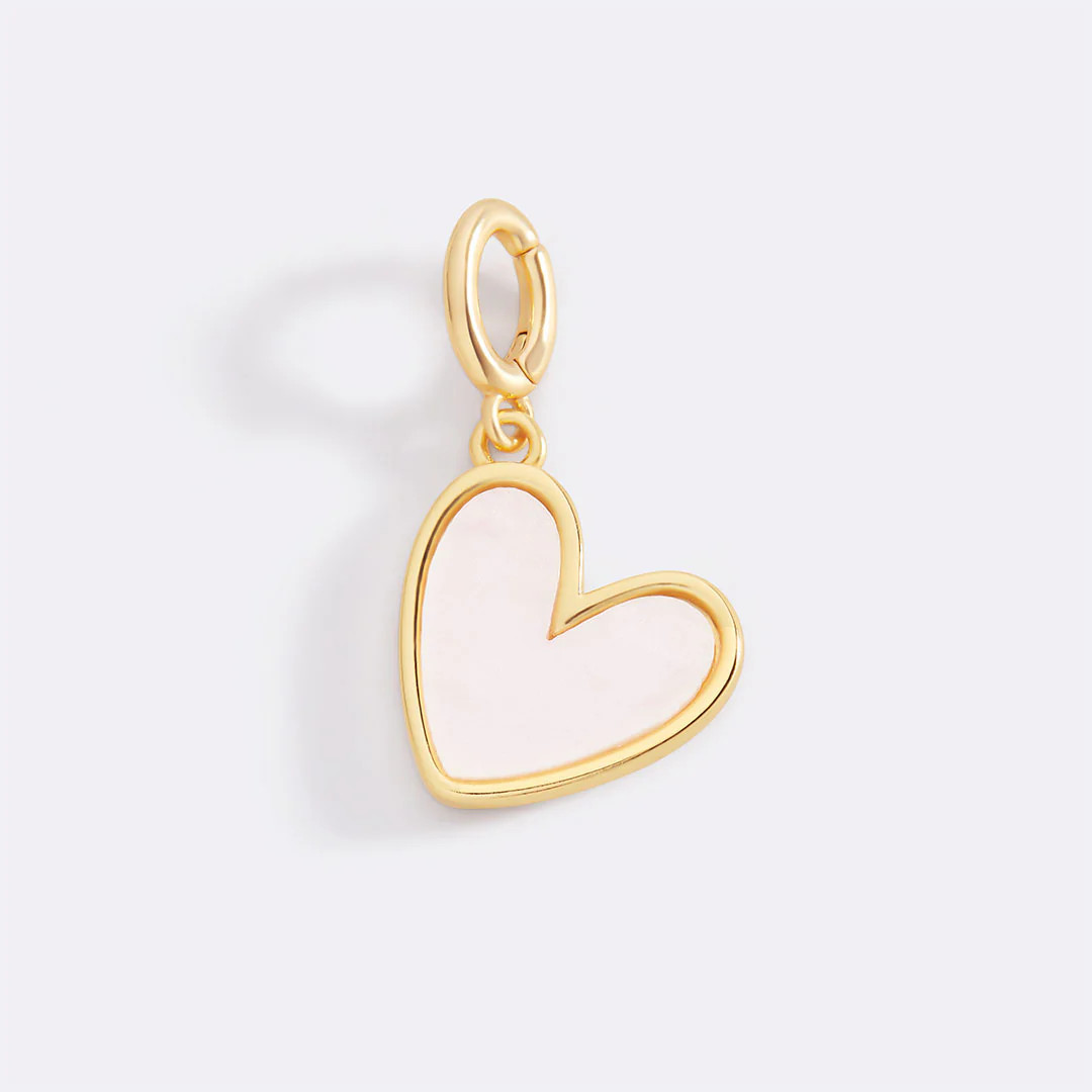 Natural Stone Heart Charm | Mint & Lily
